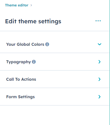 Theme Settings